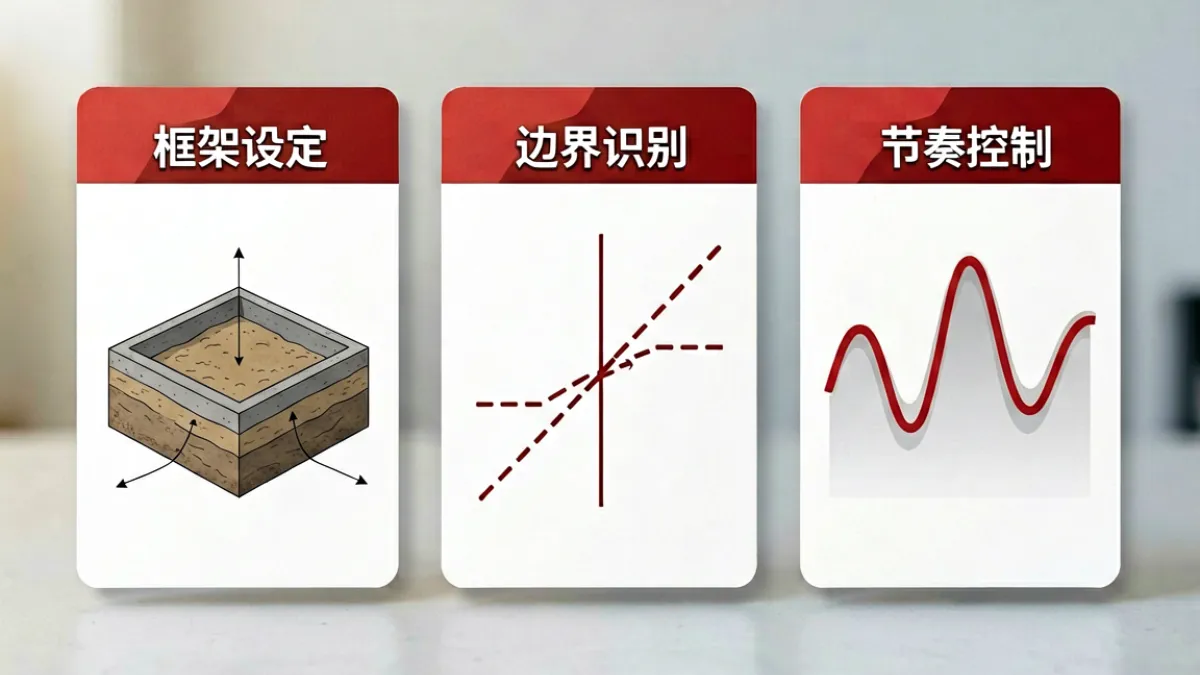 S调M的26种调法视频 - 新手在学习S调M调法时常见的三个关键节点图示，包括框架设定、边界识别和节奏控制的对比分析